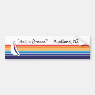 Boat Color Square_Life's a Breeze™_Auckland, NZ バンパーステッカー