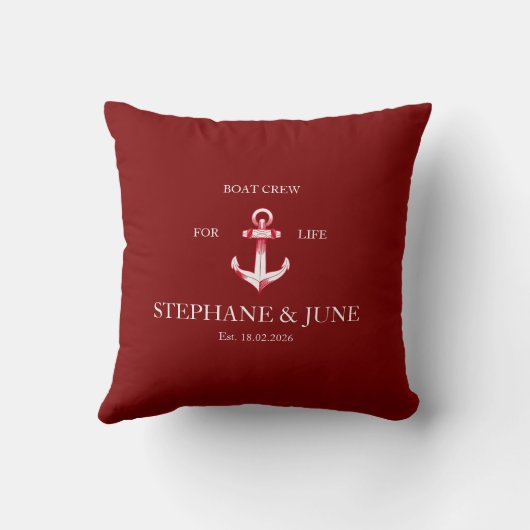 Boat crew for life クッション (裏面)