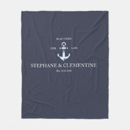 Boat crew for life フリースブランケット