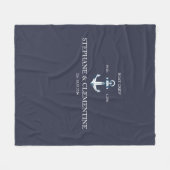 Boat crew for life フリースブランケット (正面(横))