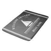 Boat Gray Nameで航海のようこそ バスマット (アングル)