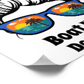 Boat Hair Don't Care Messy Bun Beach Women's Funny ポスター (角)