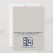 Boat Helm Faux Embossed Elegant QR Code Wedding 招待状 (裏面)