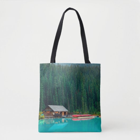 Boat house by Lake Louise in Banff National Park,  トートバッグ (正面)