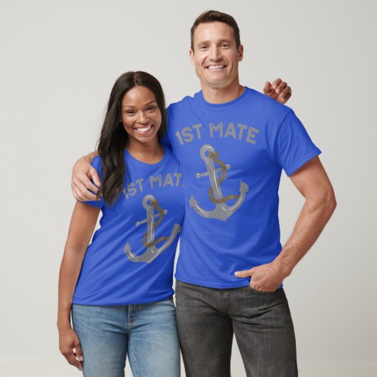 Boat I am the First Mate Captain Nautical Anchor Tシャツ (ユニセックス)