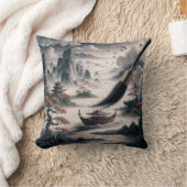  Boat landscape ocean view poetic  art クッション (ブランケット)