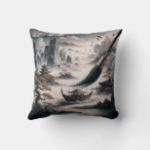  Boat landscape ocean view poetic  art クッション (裏面)