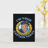 Boat Life Sailing Captain Boating Skipper Sailor S カード (黄色い花)