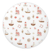 Boat & Lighthouse Ceramic Door Knob セラミックノブ (正面)