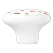 Boat & Lighthouse Ceramic Door Knob セラミックノブ (側面)