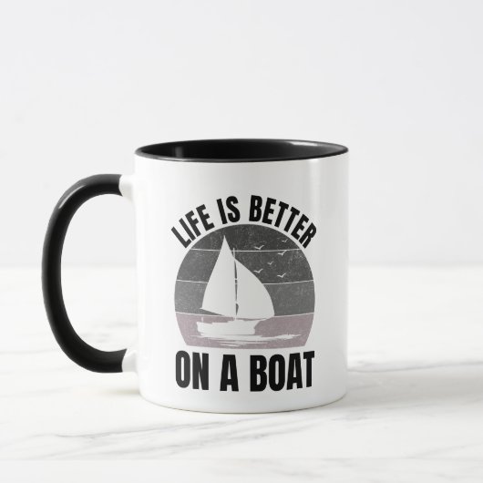 Boat Lover Boaters Sailing Sailor Sailboat Fishing マグカップ (左)