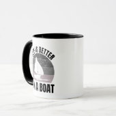 Boat Lover Boaters Sailing Sailor Sailboat Fishing マグカップ (正面左)