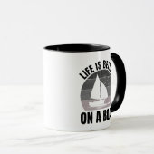 Boat Lover Boaters Sailing Sailor Sailboat Fishing マグカップ (正面右)
