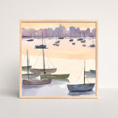 Boat Marina | Watercolor Ocean Bay ポスター