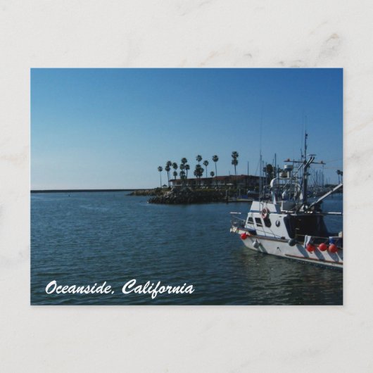 Boat Oceanside, Californiaはがき ポストカード (正面)