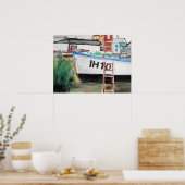 Boat on Aldeburgh Beach Coastal ポスター (キッチン)