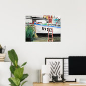 Boat on Aldeburgh Beach Coastal ポスター (ホームオフィス)