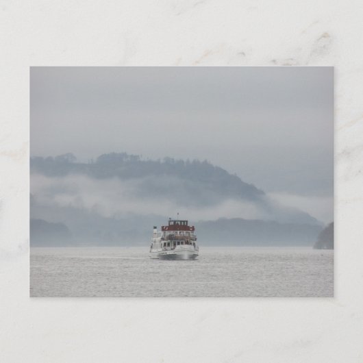 Boat On Windermere - Lake Districtはがき ポストカード (正面)