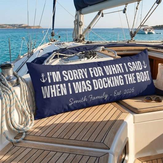 Boat Pillow Nautical Gift Personalized Name ボディピロー