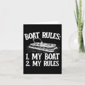 Boat Rules - Boating Sailing Lake Boat Captain Mot カード (正面)