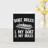Boat Rules - Boating Sailing Lake Boat Captain Mot カード (黄色い花)