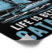 Boat Sailing Boating Sailor Catamaran Sailing ポスター (角)