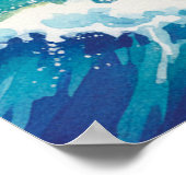 Boat Sunset Ocean Colorful Watercolor Bruno Mars ポスター (角)