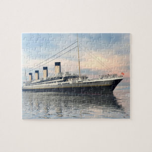 boat_titanic_close_water_waves_sunset_pink_standar ジグソーパズル