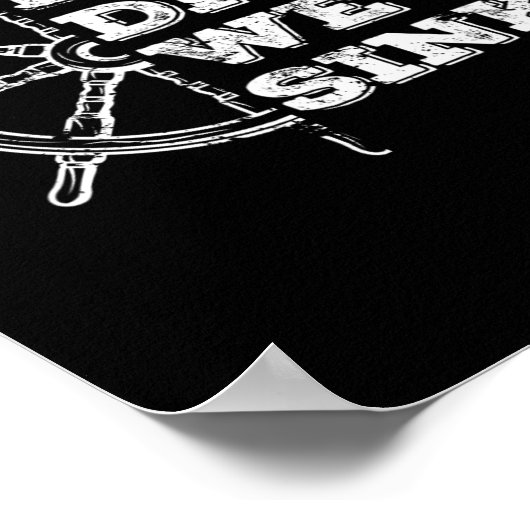 Boating But Did We Sink Flatboat Pontoon Captain V ポスター (角)