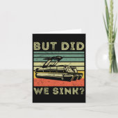 Boating But Did We Sink Funny Men Pontoon Boat Cap カード (正面)