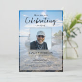 Boating Captain Celebration of Life Photo Funeral 招待状 (スタンド正面)