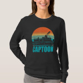 Boating Captoon Pontoon Tritoon Captain Pontoon Bo Tシャツ (正面)
