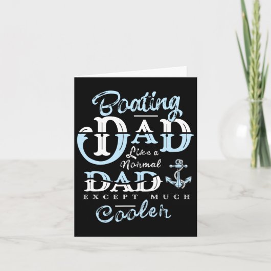 Boating Dad Gifts For Daddy Father Day Boat Men  カード (正面)