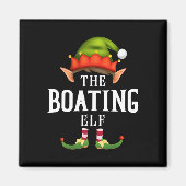 Boating Elf Group Funny Christmas Pajama Party マグネット (正面)