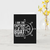 Boating Gifts I Am The Captain Of This Boat Sailin カード (黄色い花)