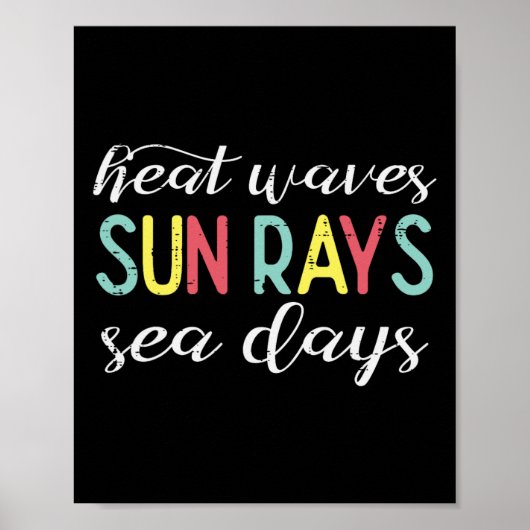 Boating Heat Waves Sun Rays Sea Days Beach Women M ポスター (正面)