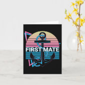 Boating Retro First Mate  カード (黄色い花)