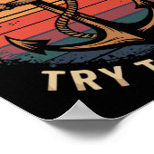 Boating Sailboat Captain And Sailing Boat Sailor  ポスター (角)