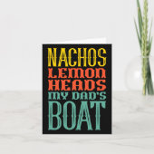 Boating Sailing Nachos Lemon Heads My Dad's Boat R カード (正面)