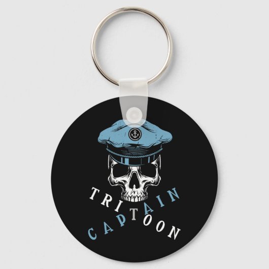 Boating Tritoon Captain Flatboat Life Pontoon For キーホルダー (正面)