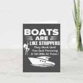 Boats Are Like Funny Sarcastic Cool Saying Quote  カード (正面)