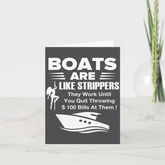 Boats Are Like Funny Sarcastic Cool Saying Quote  カード (正面)