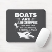 Boats Are Like Funny Sarcastic Cool Saying Quote  マウスパッド (マウス)