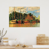 Boats at Zaandam by Claude Monet, ポスター (キッチン)