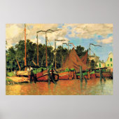 Boats at Zaandam by Claude Monet, ポスター (正面)