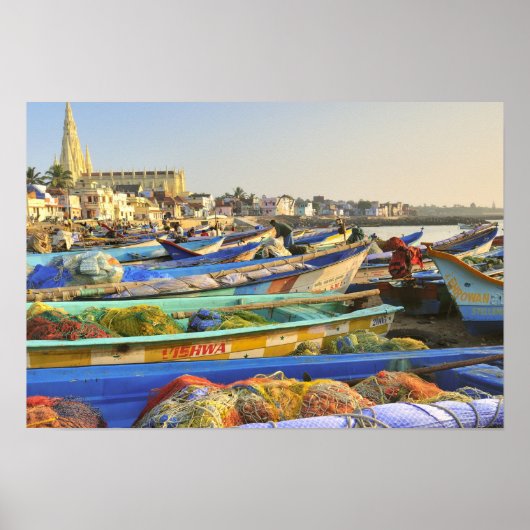 Boats being readied for fishing, The Church of ポスター (正面)