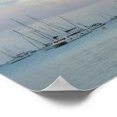 Boats in a bay, Saint-Anee, Martinique dreamy ポスター (角)