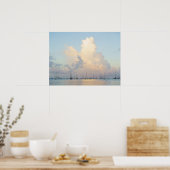 Boats in a bay, Saint-Anee, Martinique dreamy ポスター (キッチン)