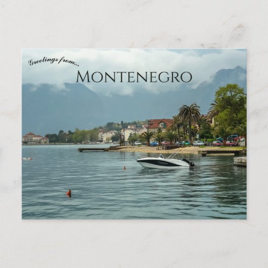 Boats in Kotor Montenegro Postcard ポストカード (正面)