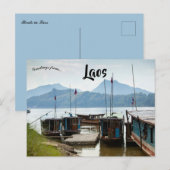 Boats in Laos ポストカード (正面/裏面)